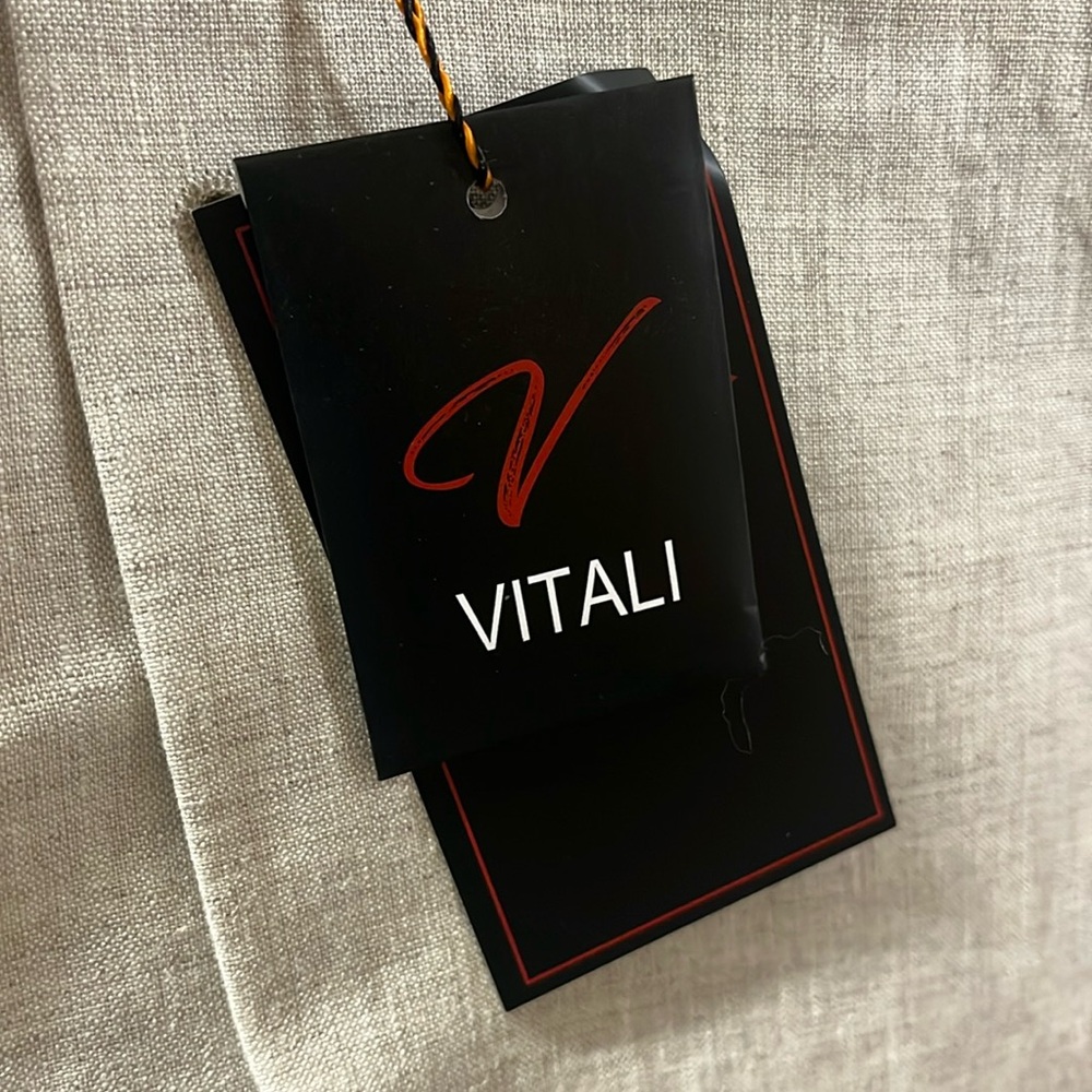 Vitali linen suit pants. 38W Natural color